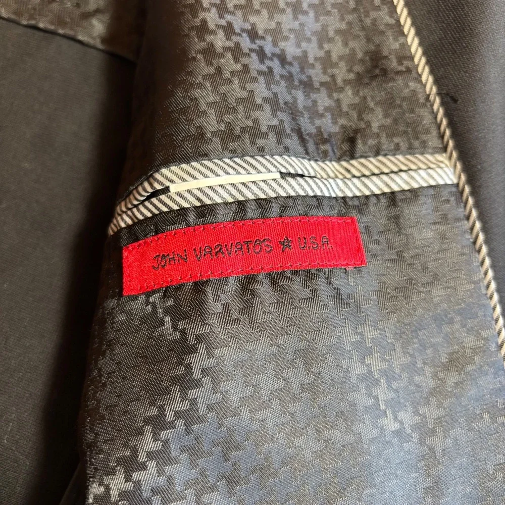 John Varvatos USA Men's Black‎ Wool Blazer Suit Coat Jacket Size 44R